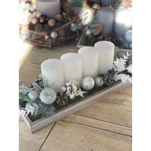 Dekoláda szürkésbarna hosszú 35x10cm – koszorúkészítéshez