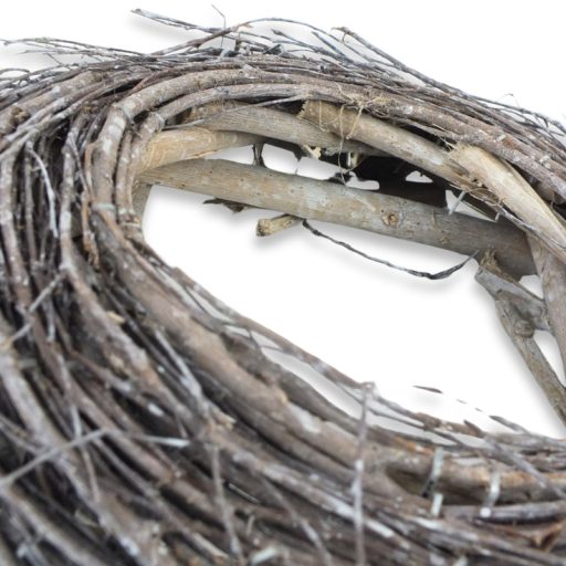 Fészek koszorú szürke 25cm – koszorúkészítéshez – Koszorú alapok, asztal- és ajtódísz kellékek