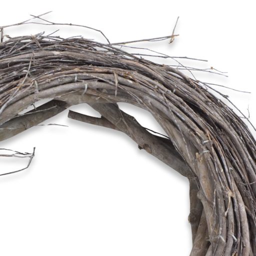 Fészek koszorú szürke 30cm – koszorúkészítéshez – Koszorú alapok, asztal- és ajtódísz kellékek