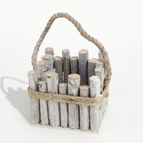 Kocka tároló farönkökből