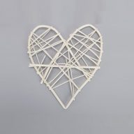 Fonott hálós szív 15cm – esküvői dekorációhoz – Szezonok, alkalmak