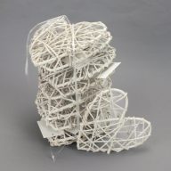 Fonott hálós szív 15cm 10db/csomag - OKOSÁR! – esküvői dekorációhoz
