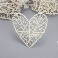 Fonott hálós szív 20cm – esküvői dekorációhoz – Szezonok, alkalmak