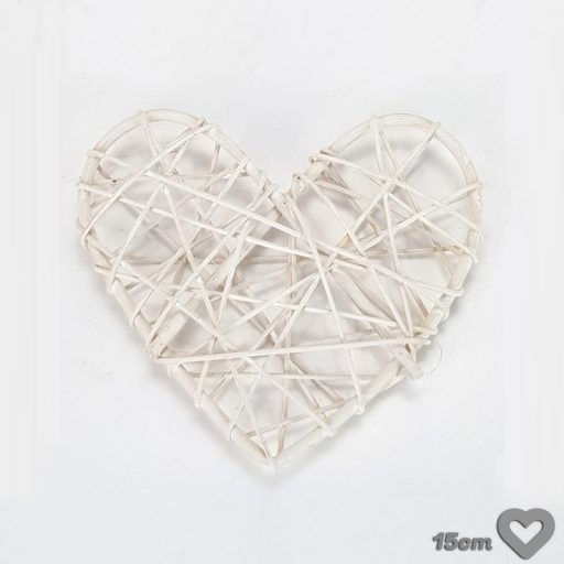 Fonott hálós szív 20cm 10db/csomag -  OKOSÁR! – esküvői dekorációhoz