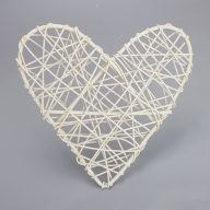 Fonott hálós szív 25cm – esküvői dekorációhoz – Szezonok, alkalmak