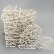 Fonott hálós szív 25cm 10db/csomag - OKOSÁR! – esküvői dekorációhoz