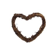 Szívkoszorú barna 15cm – koszorúkészítéshez – Koszorú alapok, asztal- és ajtódísz kellékek