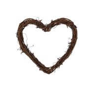 Szívkoszorú barna 20cm – koszorúkészítéshez – Koszorú alapok, asztal- és ajtódísz kellékek