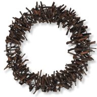 Tövises koszorú barna 35cm 8/# – őszi dekorációhoz