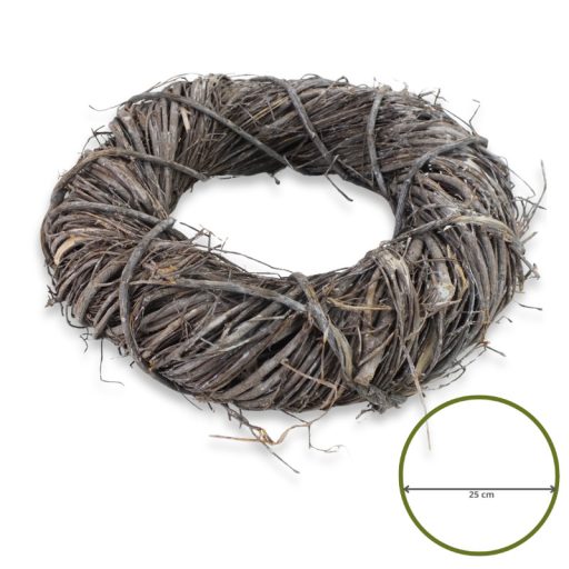 Madagaszkár koszorú 25cm – koszorúkészítéshez – Koszorú alapok, asztal- és ajtódísz kellékek