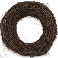 Fészek koszorú barna 43cm – koszorúkészítéshez – Koszorú alapok, asztal- és ajtódísz kellékek
