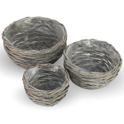 Kerek vessző fonott tál 3db/szett 12/#
