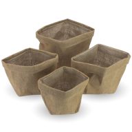 Zsák kaspó szett - impregnált 4db/szett 20/# – kosárfonáshoz, dekorációhoz