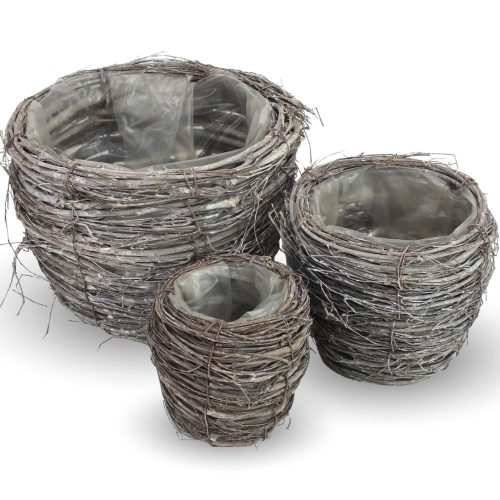 Fonott inda kaspó 3db/szett 16/#