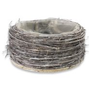 Fonott inda tál 19x9cm 40/# – kosárfonáshoz, dekorációhoz