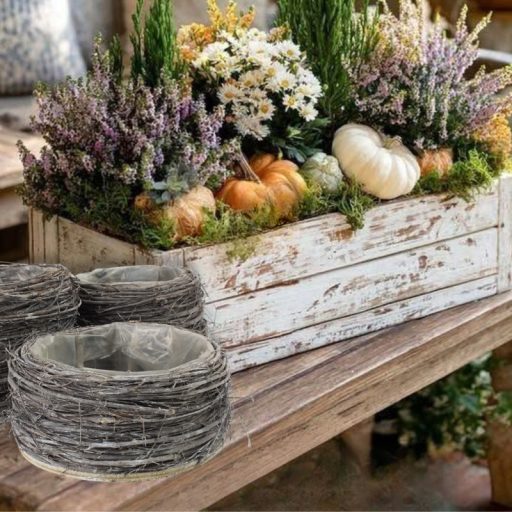 Fonott inda tál 19x9cm 40/# – kosárfonáshoz, dekorációhoz