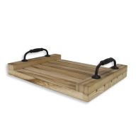 Fogantyús fa tálca barna 28x20cm 24/# – koszorúkészítéshez