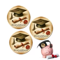 Nyomtatott dekorkarton - Gratulálunk 3db/csomag – ballagási ajándékokhoz