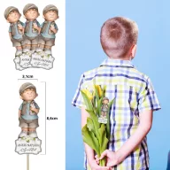 Nyomtatott dekorkarton - Anyák napjára szeretettel kisfiú 3db/csomag – anyák napi dekorációhoz