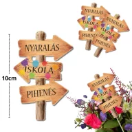 Nyomtatott dekorkarton - Iskola nyári szünet útjelzők 2db/csomag – ballagási ajándékokhoz