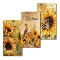 Nyomtatott dekorkarton - Napraforgós táblák 3db/csomag – őszi dekorációhoz