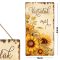 Nyomtatott fa tábla - Napraforgós akasztós tábla 13x24,3cm – őszi dekorációhoz