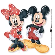 Nyomtatott dekorkarton - Mickey és Minnie - piros 18cm 2db/csomag – kreatív dekorációhoz