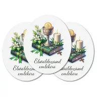 Nyomtatott dekorkarton - Elsőáldozás - általános 3db/csomag – húsvéti dekorációhoz