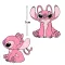 Nyomtatott dekorkarton - Angel figura (Stitch) 2db/csomag – kreatív dekorációhoz