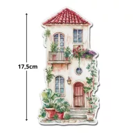 Nyomtatott dekorkarton - Villa Toscana 17,5cm – húsvéti dekorációhoz