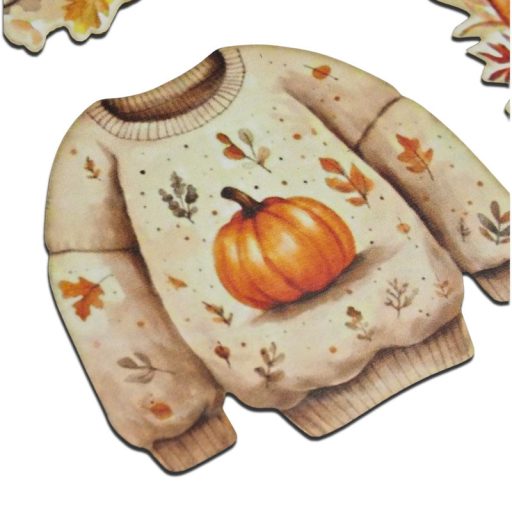 Nyomtatott dekorkarton - Rajzos útjelzős őszi dekor 3db/csomag – őszi dekorációhoz