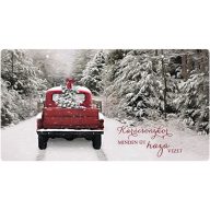 Nyomtatott fa tábla - Karácsonyi autós akasztós tábla – karácsonyi dekorációhoz