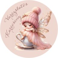 Nyomtatott fa tábla koszorú közép - Angyalkás 11,8cm – kreatív dekorációhoz