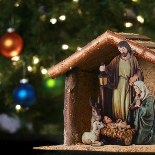 Nyomtatott dekorkarton - Betlehem 10,5x13cm – karácsonyi dekorációhoz