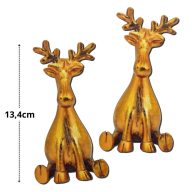 Nyomtatott dekorkarton - Arany szarvas 2db/csomag – karácsonyi dekorációhoz