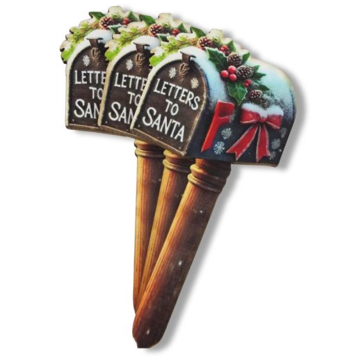 Nyomtatott dekorkarton - Télapó postaládája 3db/csomag – karácsonyi dekorációhoz