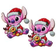 Nyomtatott dekorkarton - Angel (Stitch) karácsonyi figura 2db/csomag – kreatív dekorációhoz