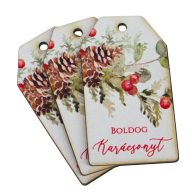 Nyomtatott dekorkarton - Boldog karácsonyt piros-zöld táblák 3db/cs – karácsonyi dekorációhoz