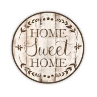 Nyomtatott fa tábla koszorú közép - Home Sweet Home 11,8cm – koszorúkészítéshez