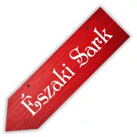 Nyomtatott fa nyíl - Északi sark piros 30cm