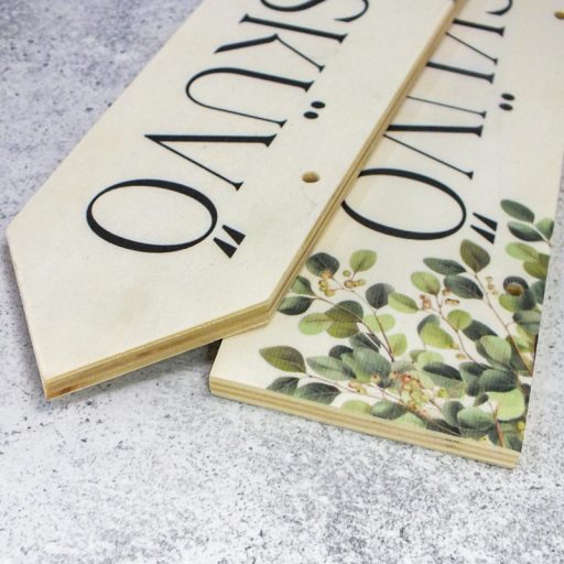 Nyomtatott fa nyíl jobb - Esküvő 30cm – esküvői dekorációhoz