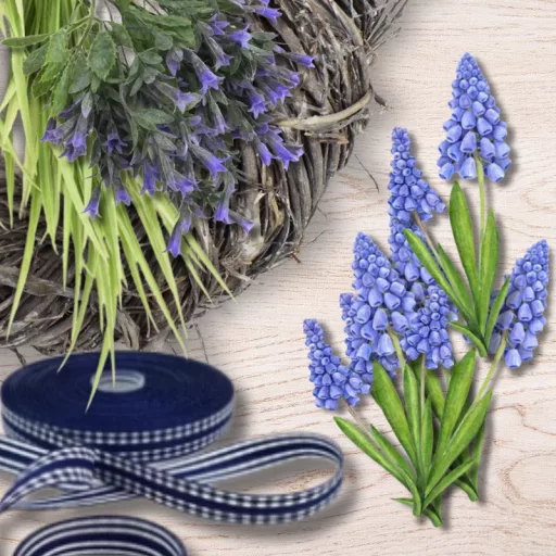 Nyomtatott dekorkarton - Muscari 2db/csomag – húsvéti dekorációhoz