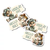 Nyomtatott dekorkarton - Viszlát ovi... 2db/csomag – ballagási ajándékokhoz