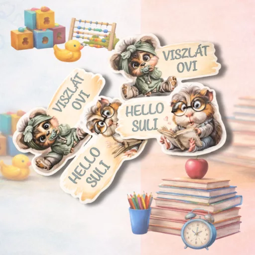 Nyomtatott dekorkarton - Viszlát ovi... 2db/csomag – ballagási ajándékokhoz