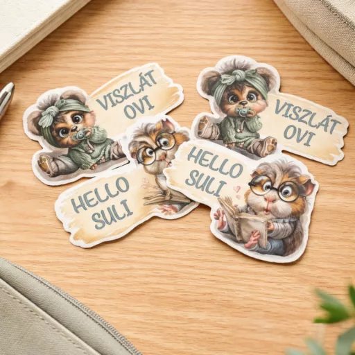 Nyomtatott dekorkarton - Viszlát ovi... 2db/csomag – ballagási ajándékokhoz