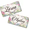 Nyomtatott fa tábla - Zárva-Nyitva 24,3x13cm - rózsaszín tulipános – húsvéti dekorációhoz