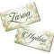 Nyomtatott fa tábla - Zárva-Nyitva 24,3x13cm - pasztell tulipános – húsvéti dekorációhoz