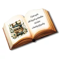 Nyomtatott dekorkarton - Ballagási könyv- A jövö... – dekorációhoz és kreatív projektekhez – Papelito.hu