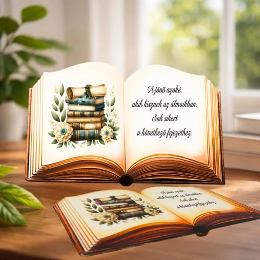 Nyomtatott dekorkarton - Ballagási könyv- A jövö... – dekorációhoz és kreatív projektekhez – Papelito.hu