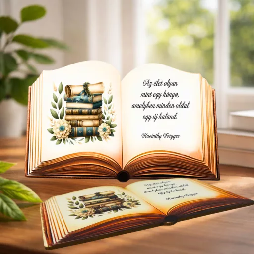 Nyomtatott dekorkarton - Ballagási könyv- Az élet... – dekorációhoz és kreatív projektekhez – Papelito.hu